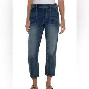 LIVERPOOL UTILITY JEANS W/SIDE BUTTON CLOSURE